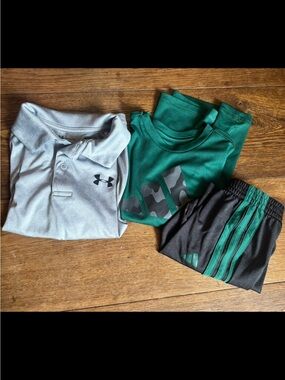 Under Amour Polo, Adidas Camo Tee & Shorts Set Bundle matching back to school